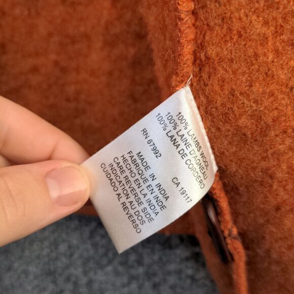 Sigrid Olsen Clothing Women's Jacket Orange Small Long Sleeve Lambswool - Picture 11 of 14
